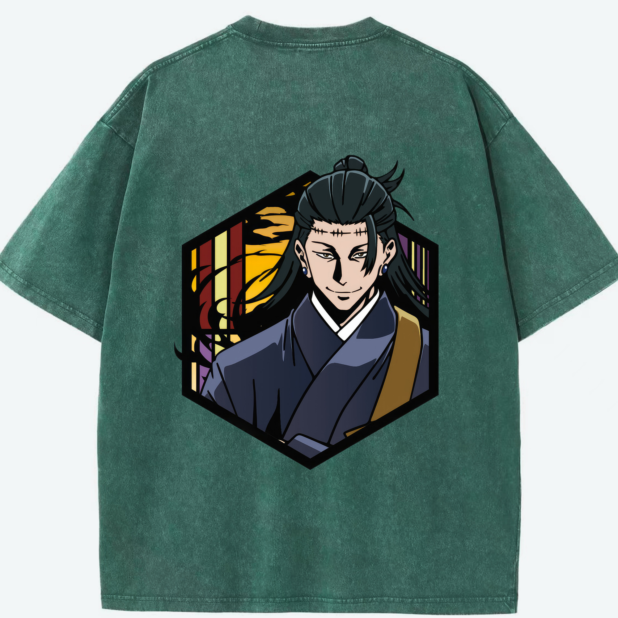 （画像用） 呪術廻戦 Jujutsu Kaisen 綿100% ヴィンテージ風 半袖Tシャツ（背面プリント）